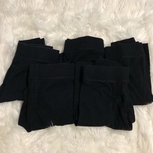 5 pairs of black leggings